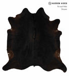 Solid Black Cowhide Rug #13644