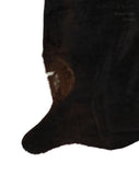Solid Black Cowhide Rug #13644