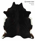 Solid Black Cowhide Rug #13716
