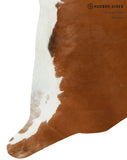 Brown and White Regular Cowhide Rug #13730