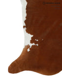 Brown and White Regular Cowhide Rug #13737