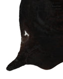 Solid Black Cowhide Rug #13746