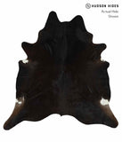 Solid Black Cowhide Rug #13799
