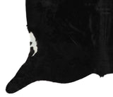 Solid Black Cowhide Rug #13961
