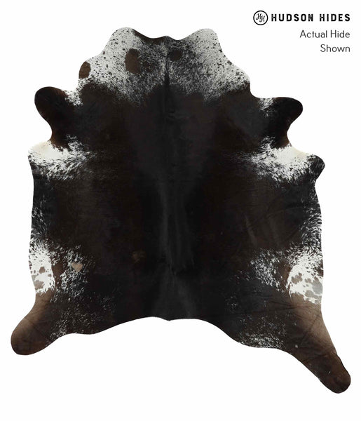 Salt and Pepper Black Cowhide Rug #13979