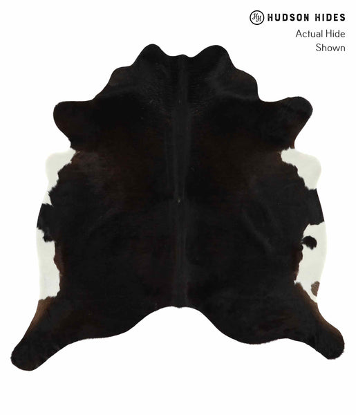Solid Black Cowhide Rug #13994
