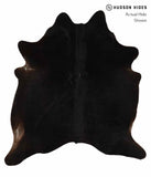 Solid Black Cowhide Rug #14054