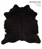 Solid Black Cowhide Rug #14059