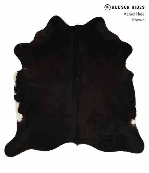 Solid Black Cowhide Rug #14059