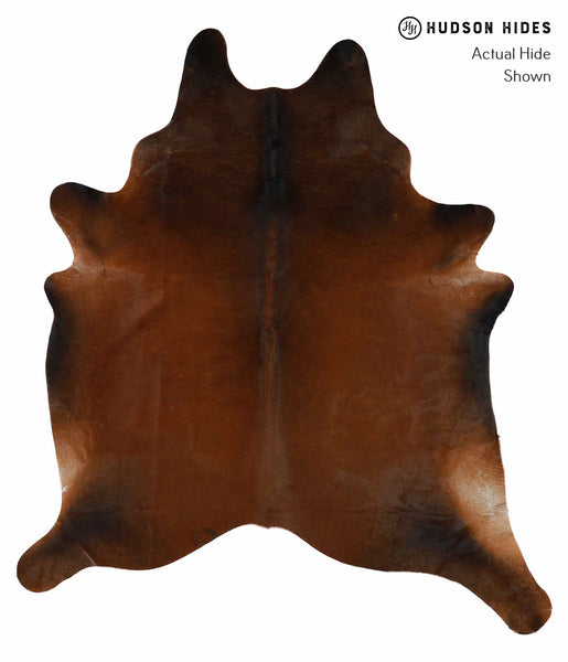 Brown with Red Cowhide Rug #14101