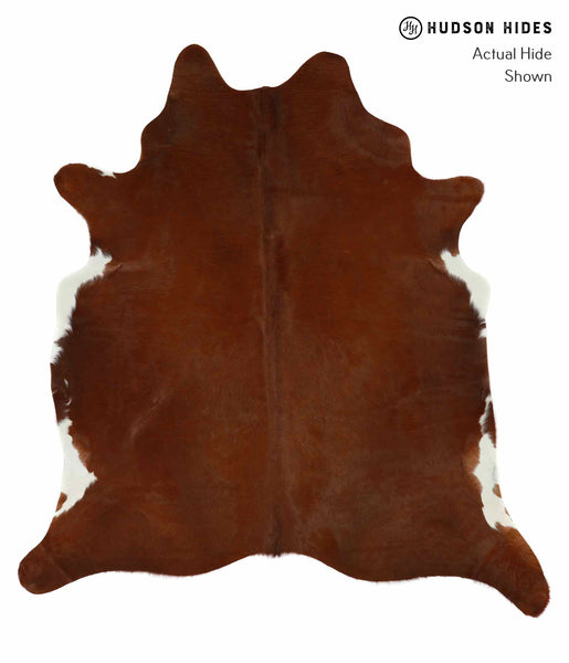 Brown with Red Cowhide Rug #14111