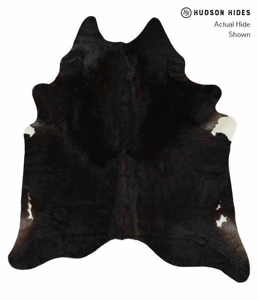 Solid Black Cowhide Rug #14170