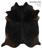 Solid Black Cowhide Rug #14193