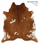 Brown and White Cowhide Rug #14249