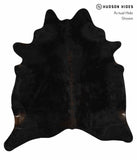 Solid Black Cowhide Rug #14258
