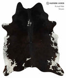 Salt and Pepper Black Cowhide Rug #14274