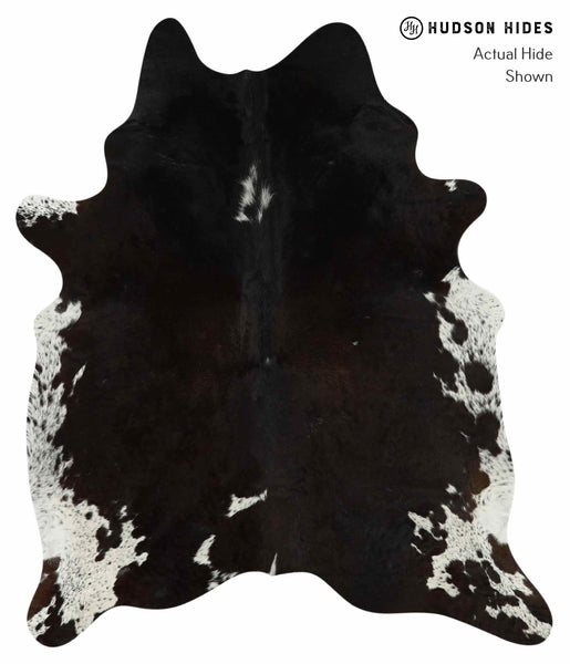 Salt and Pepper Black Cowhide Rug #14274