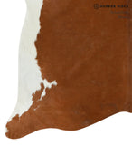 Brown and White Regular Cowhide Rug #14360