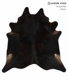 Solid Black Cowhide Rug #14364
