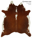 Brown with Red Cowhide Rug #14375