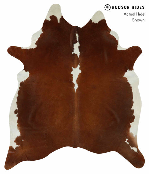 Brown with Red Cowhide Rug #14375