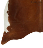 Brown with Red Cowhide Rug #14375