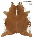 Brown and White Regular Cowhide Rug #14382