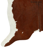 Brown with Red Cowhide Rug #14406