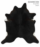 Solid Black Cowhide Rug #14574