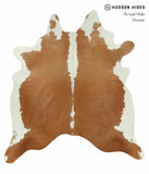 Beige and White Cowhide Rug #14891