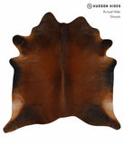 Brown with Red Cowhide Rug #14962