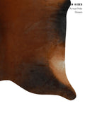 Brown with Red Cowhide Rug #14962