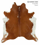 Brown and White Regular Cowhide Rug #14969