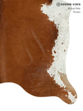 Brown and White Regular Cowhide Rug #14969