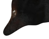 Solid Black Cowhide Rug #15013