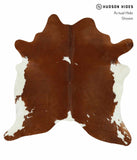 Brown and White Regular Cowhide Rug #15025