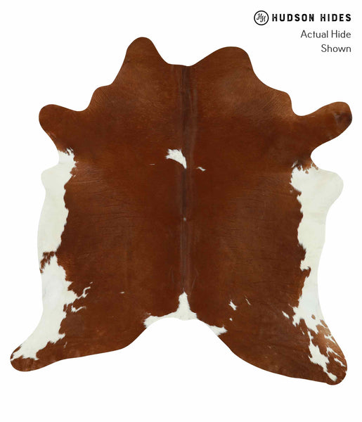Brown and White Regular Cowhide Rug #15025