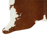 Brown and White Regular Cowhide Rug #15025