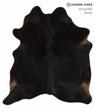 Solid Black Cowhide Rug #15045
