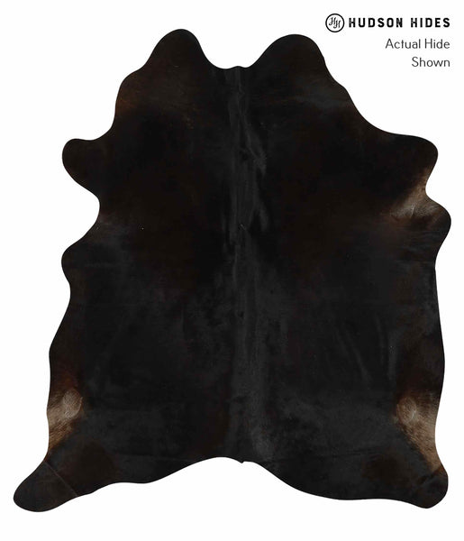 Solid Black Cowhide Rug #15045