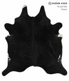 Solid Black Cowhide Rug #15126