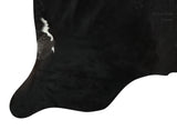 Solid Black Cowhide Rug #15126