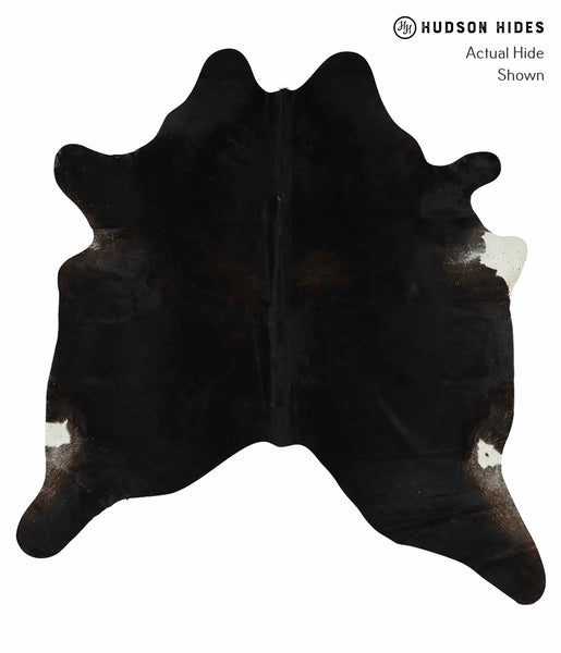 Solid Black Cowhide Rug #15150