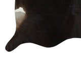 Solid Black Cowhide Rug #15169
