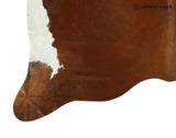 Brown and White Regular Cowhide Rug #15177