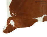 Brown and White Regular Cowhide Rug #15220