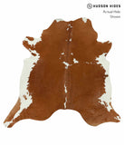 Brown and White Cowhide Rug #15268
