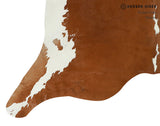 Brown and White Cowhide Rug #15268