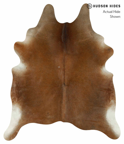 Brown with Red Cowhide Rug #15444