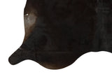 Solid Black Cowhide Rug #15523